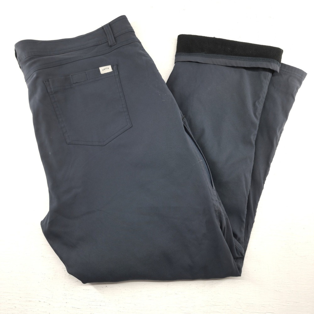 Orvis 40X30 | Blue Fleece Lined Nylon Stretch‎ Utility Hiking Pants Mens